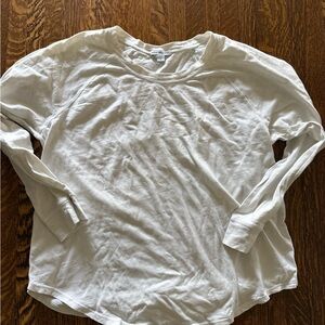 James Perse White Long Sleeve Shirt - Hawaii Limited Edition